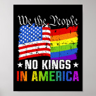 No Kings In America We The People Political Shirt  Poster