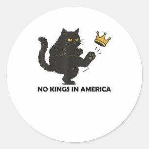 No Kings In America We The People Political Vintag Classic Round Sticker