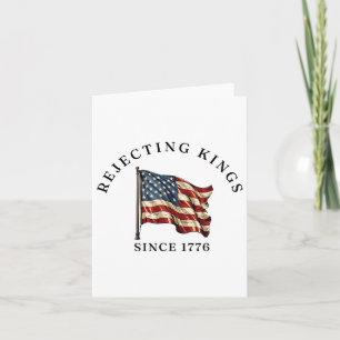 No Kings In America We The People Resist Usa Flag Card