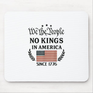 No Kings In America We The People Retro Classic Mouse Pad