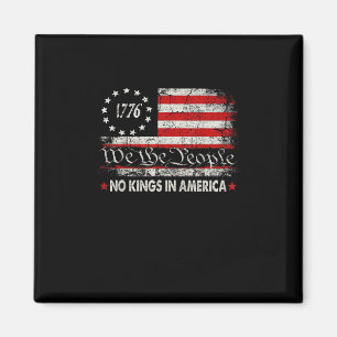 No Kings In America We The People Retro Cool Magnet