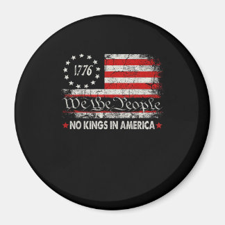No Kings In America We The People Retro Cool Magnet