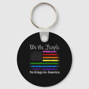 No Kings In America We The People Us Flag  Key Ring