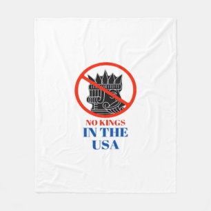 No Kings In The USA America Say No King Classic Co Fleece Blanket