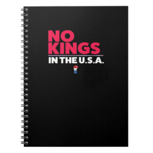 No Kings In The USA Trendy Graphic Notebook