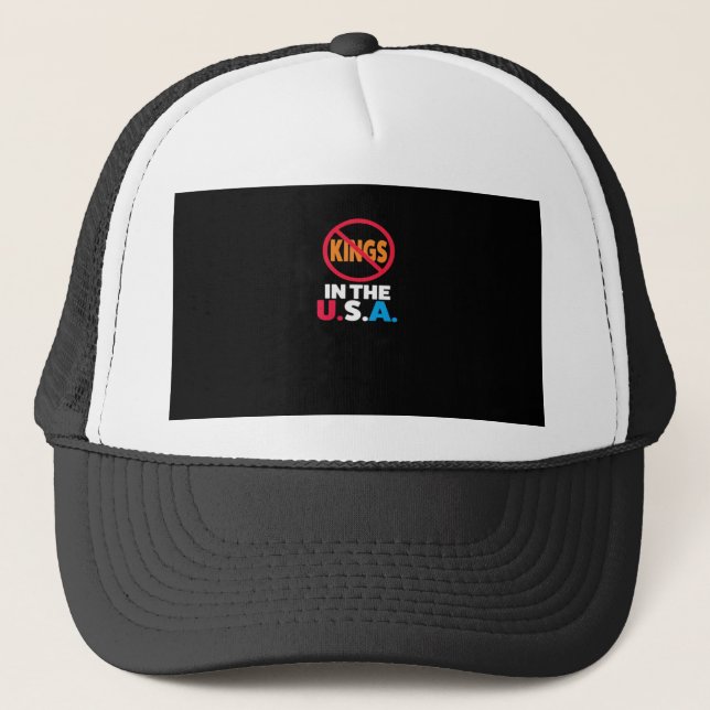 No Kings In The USA Trucker Hat (Front)