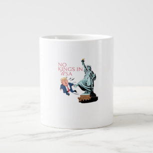No Kings In USA Statue Of Kicking Out Fump Classic Large Coffee Mug