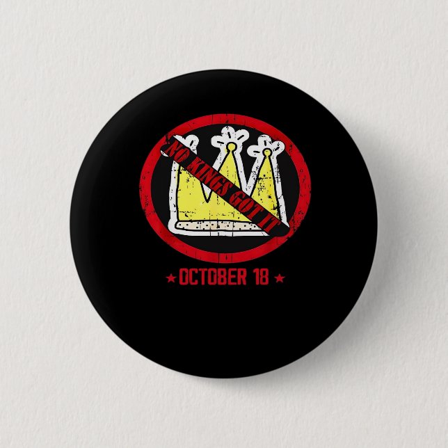 No Kings It Classic Creative Style 6 Cm Round Badge (Front)