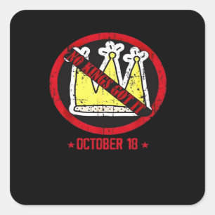 No Kings It Classic Creative Style Square Sticker