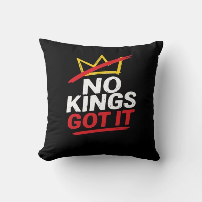 No Kings It Creative Casual Cushion (Front)