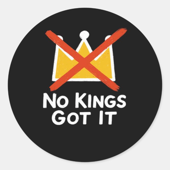 No Kings It - Defiant To The People Anti-Tyranny 1 Classic Round Sticker (Front)