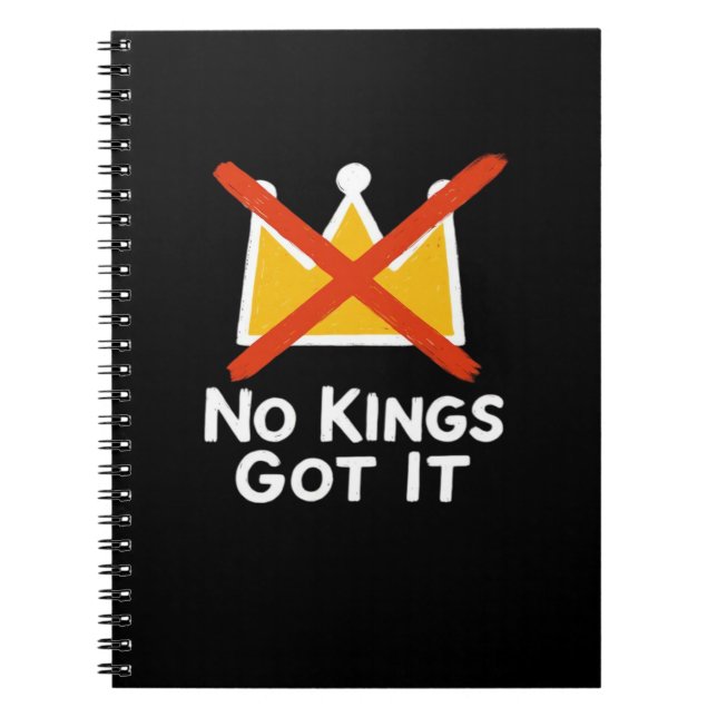 No Kings It - Defiant To The People Anti-Tyranny 1 Notebook (Front)