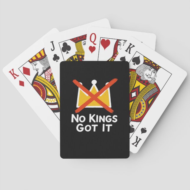 No Kings It - Defiant To The People Anti-Tyranny 1 Playing Cards (Back)