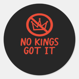 No Kings It Patriotic Style Classic Round Sticker