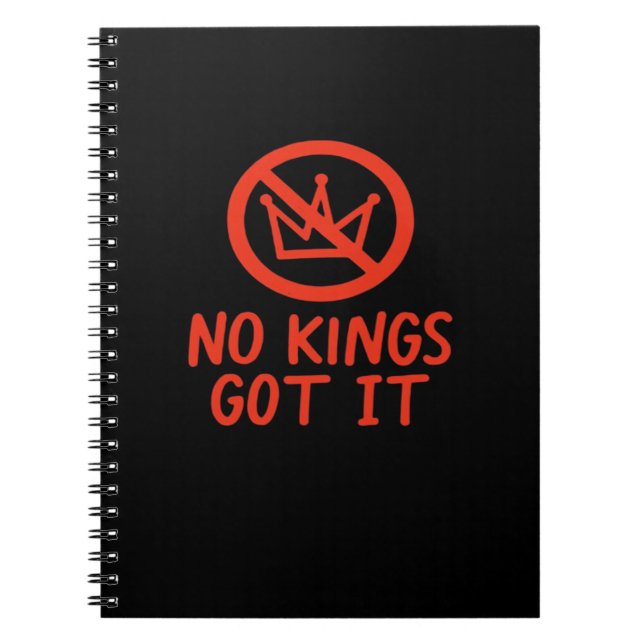 No Kings It Patriotic Style Notebook (Front)