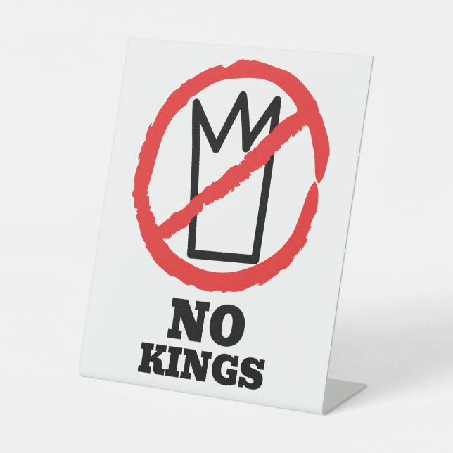 No kings logo, crown red stop sign design (Front)