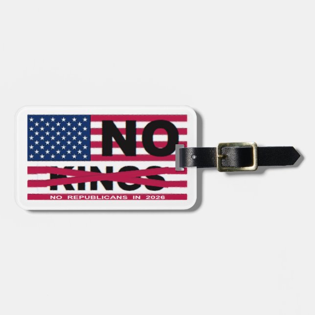 NO KINGS  LUGGAGE TAG (Front Horizontal)