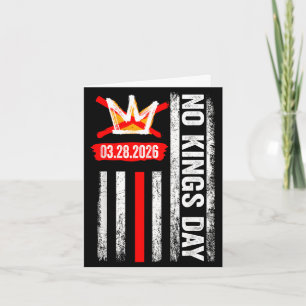 No kings march 28 2026 no kings day us flag vintag card