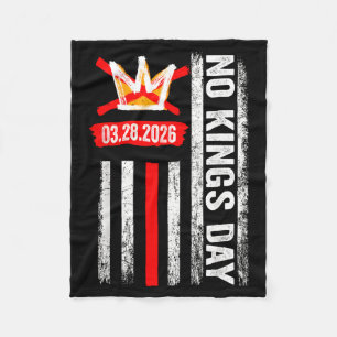 No kings march 28 2026 no kings day us flag vintag fleece blanket
