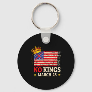 No kings march 28 2026 no kings day us flag vintag key ring