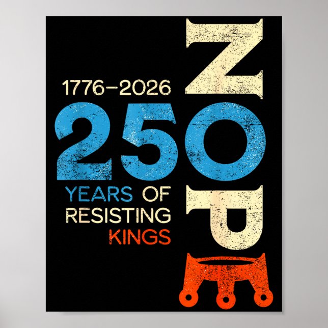 No kings march 28 2026 protest sign  (Front)