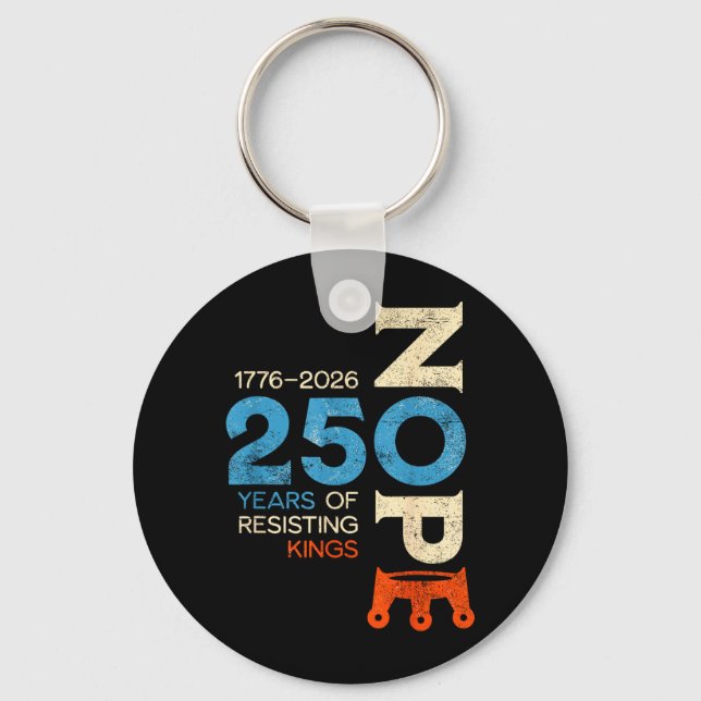 No Kings March 28 2026 Protest Sign Key Ring (Front)