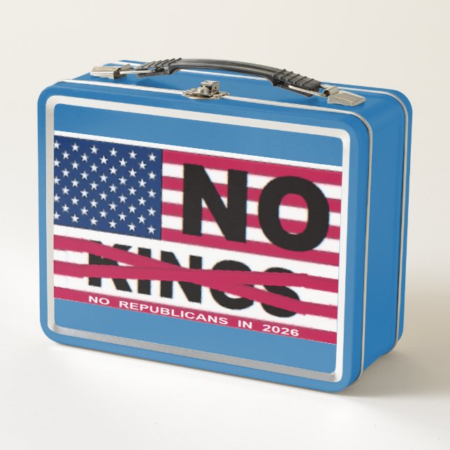 NO KINGS METAL LUNCH BOX (Front)