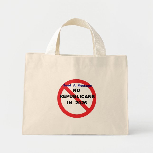 NO KINGS  MINI TOTE BAG (Front)