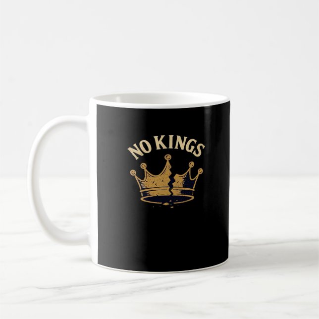 No Kings Minimal Clean Coffee Mug (Left)