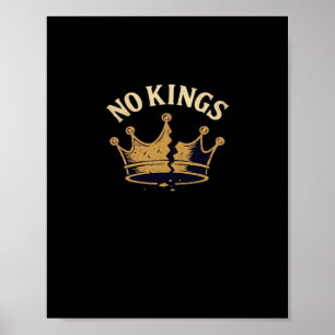 No Kings Minimal Clean Poster