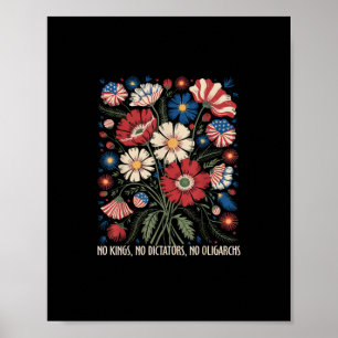 No Kings No Dictators No Oligarchs In America Funn Poster