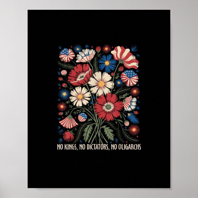 No Kings No Dictators No Oligarchs In America Funn Poster (Front)