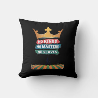 No Kings No Masters No Slaves Anti Authoritarian P Cushion