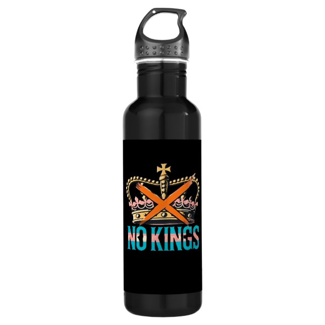 No Kings No Oligarchs  710 Ml Water Bottle (Front)