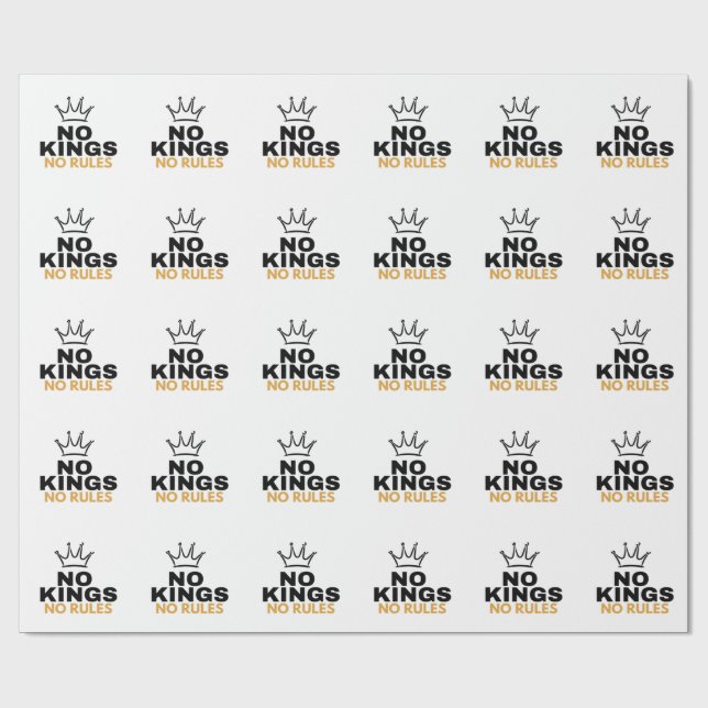 No Kings No Rules Minimal Crown Graphic Design |  Wrapping Paper (Flat)