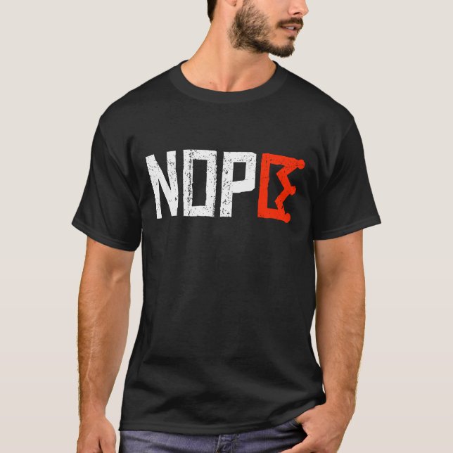 No Kings Nope Protest Sign Horizontal Bold Text T-Shirt (Front)