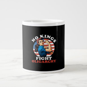 No Kings Oligarchy Retro Classic Large Coffee Mug