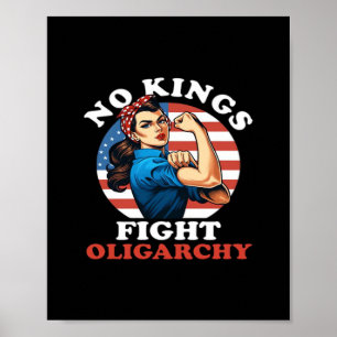 No Kings Oligarchy Retro Classic Poster