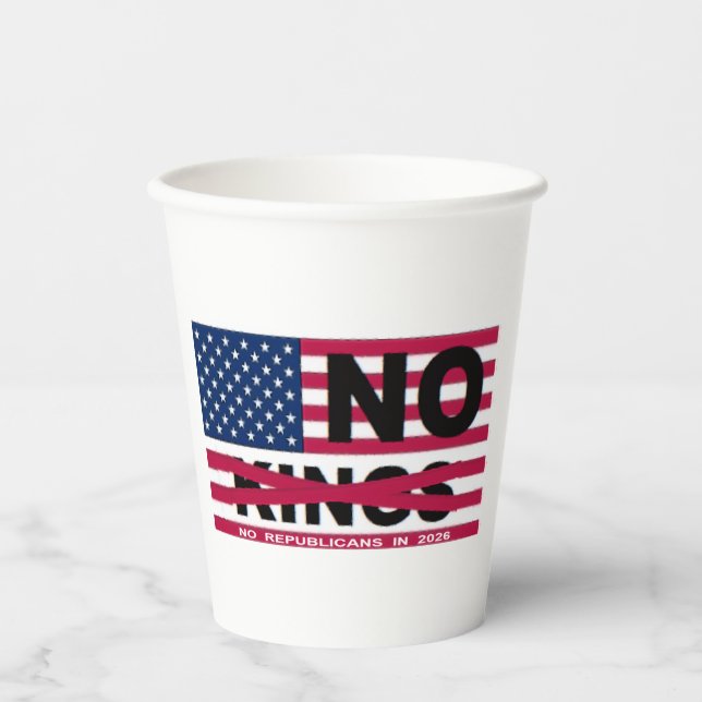 NO KINGS PAPER CUPS (Front)
