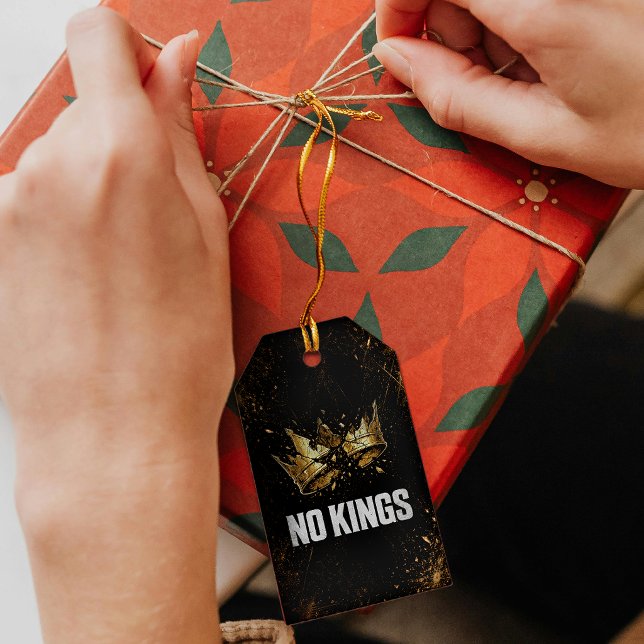 No Kings Protest Gift Tags (Front and back have the same images)