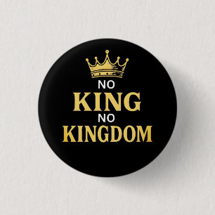 No Kings Protest Sign Vertical 2025 3 Cm Round Badge
