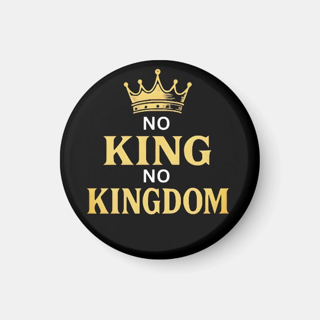 No Kings Protest Sign Vertical 2025 Magnet (Front)