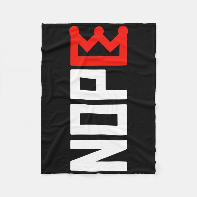 No Kings Protest Sign Vertical  Fleece Blanket (Front)