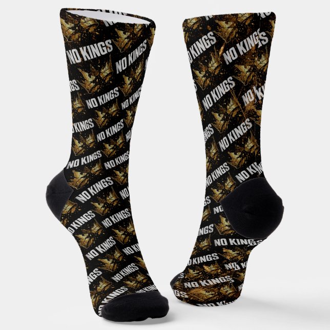 No Kings Protest Socks (Angled)