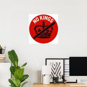 No Kings Protest Symbol Poster