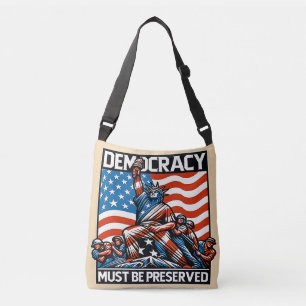 No Kings Save Democracy Crossbody Bag
