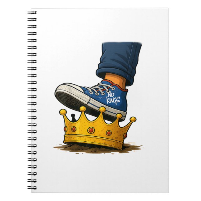 No Kings Shoe On Crown Notebook (Front)