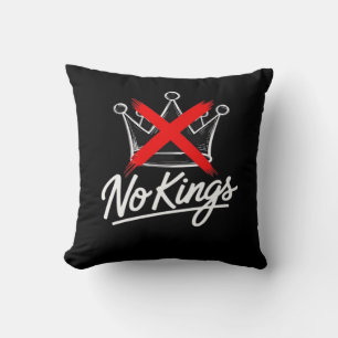No Kings Simple Crown With Cross Artistic Design Cushion