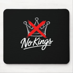 No Kings Simple Crown With Cross Artistic Design Mouse Pad