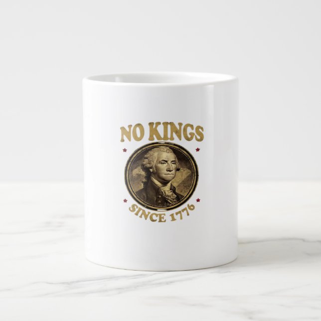 No Kings Since 1776 Classic Large Coffee Mug (Front)